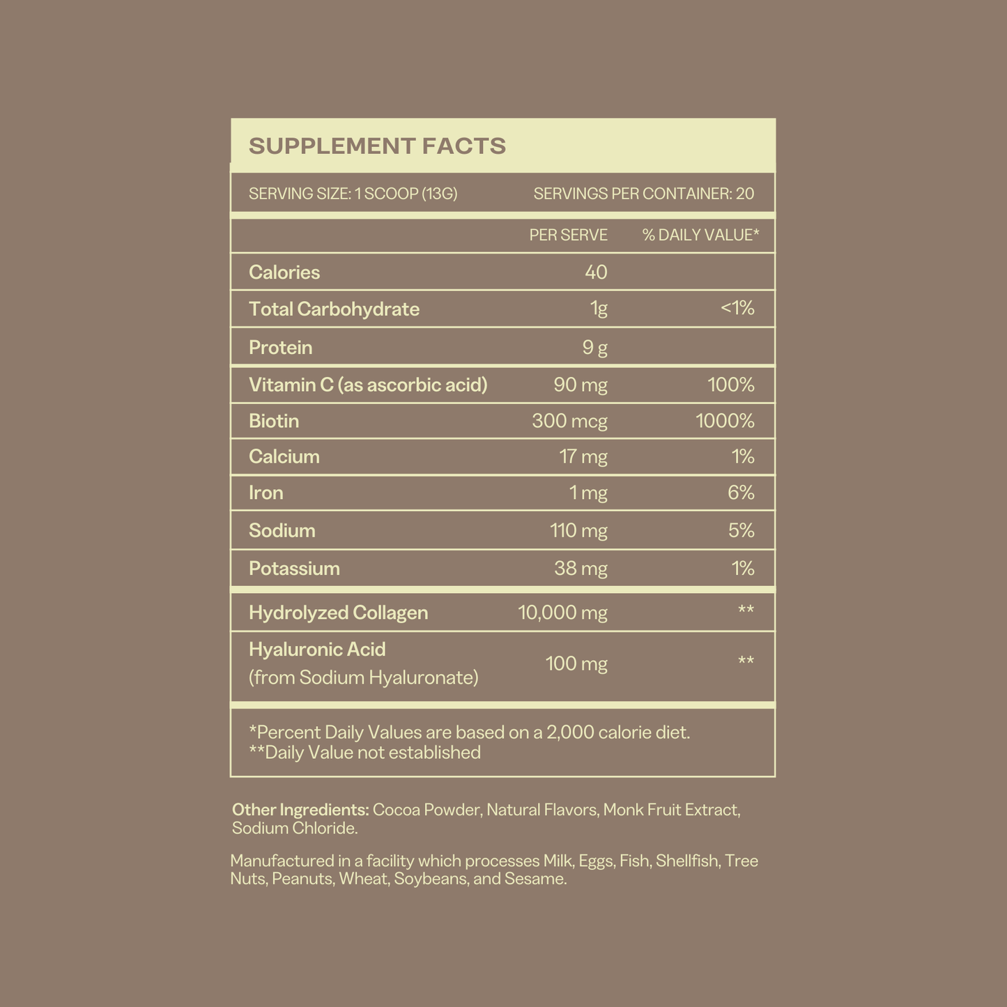 Chocolate / 20 Servings Chocolate / 40 Servings